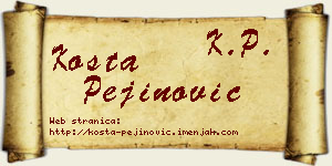 Kosta Pejinović vizit kartica